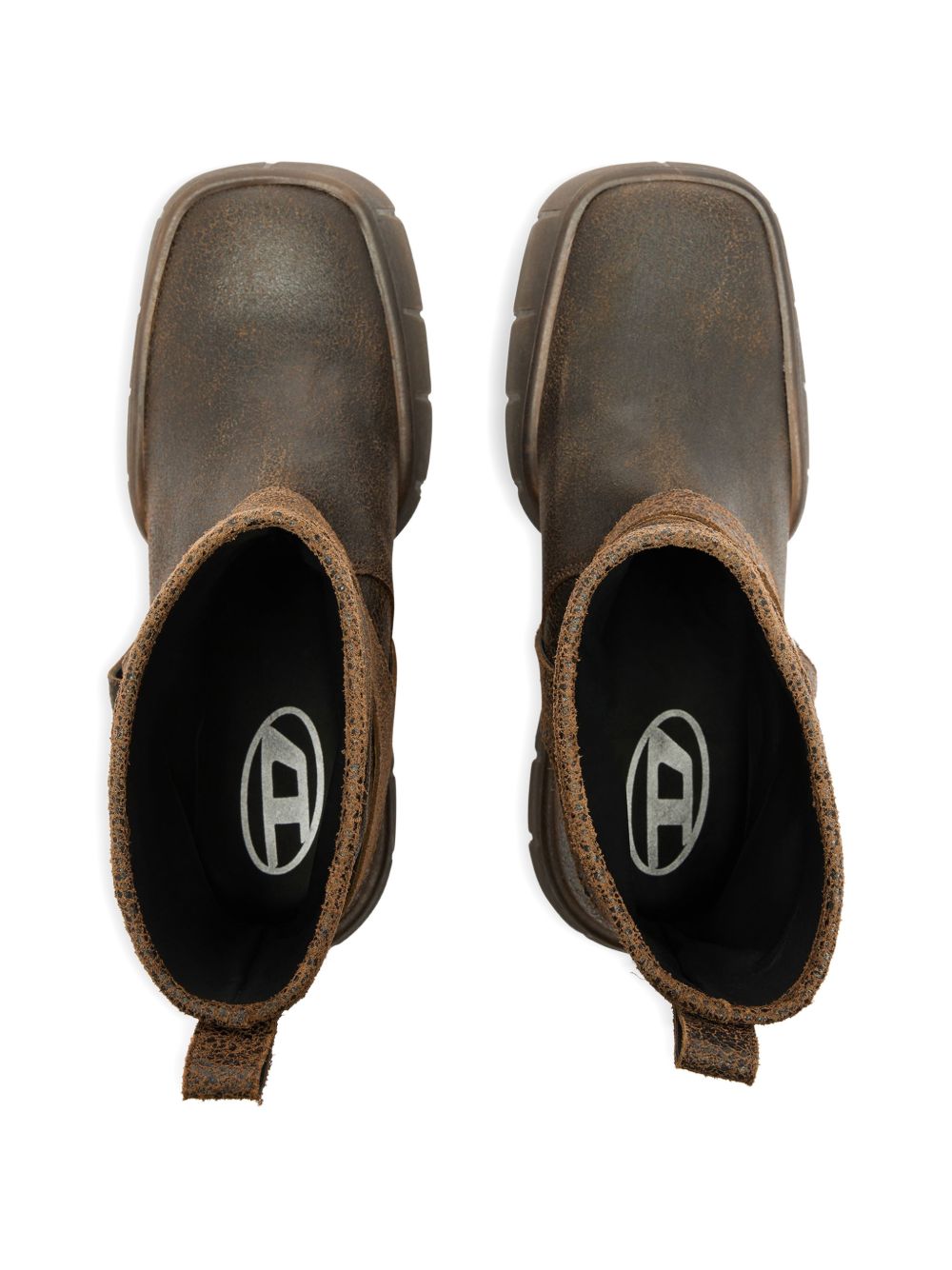 Ankle Boots With Distressed Leather