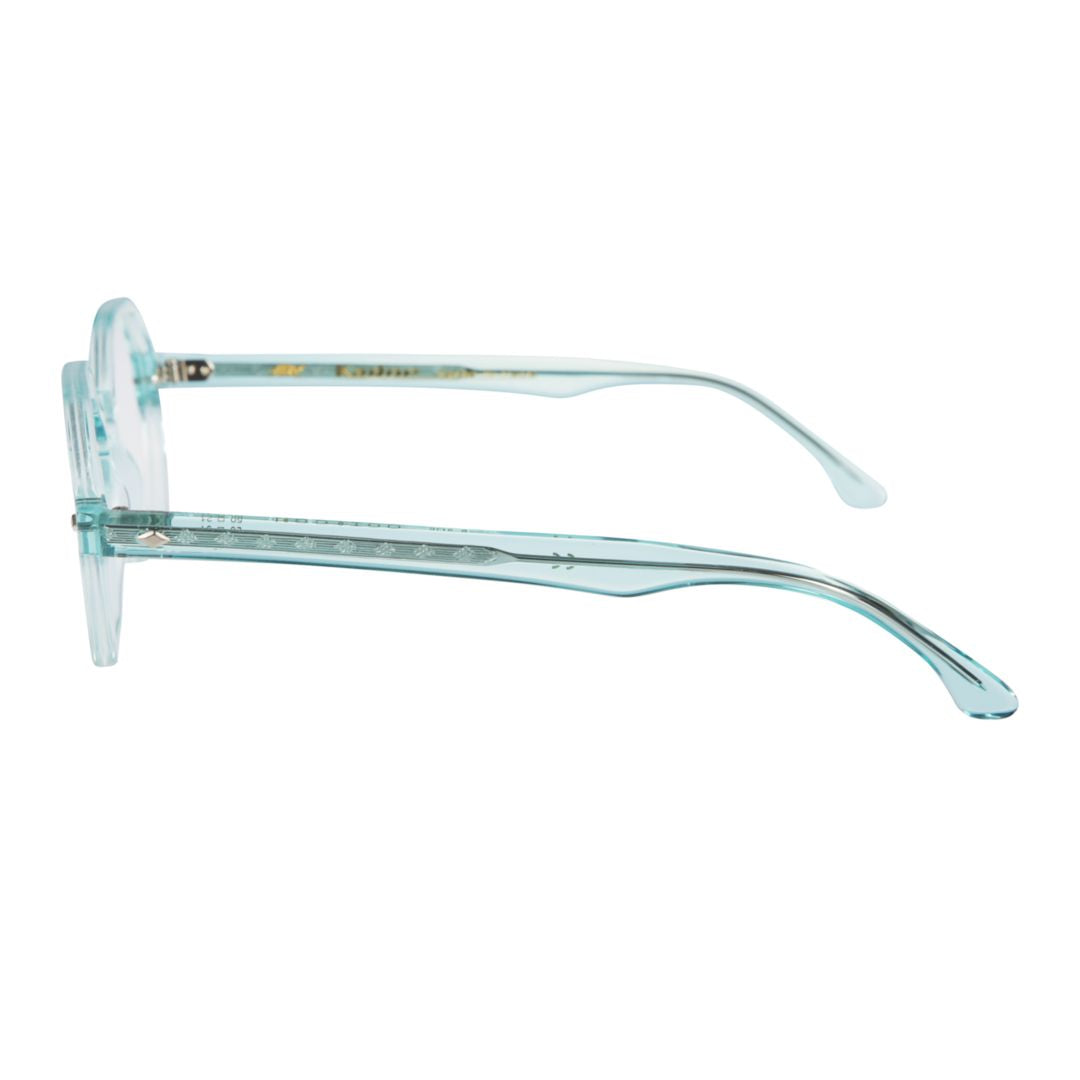 Octagon Translucent Light Blue Octagonal Eyeglasses
