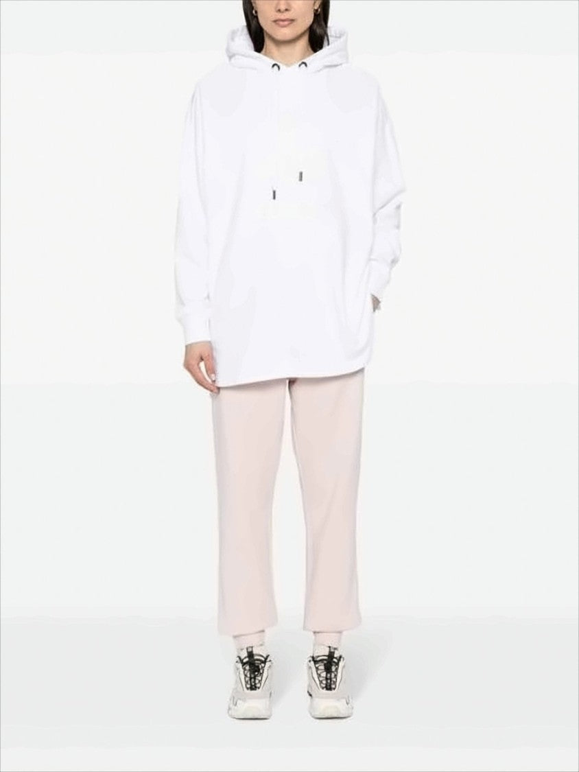 Long-Sleeved Hoodie Dress with Subtle Tonal Logo