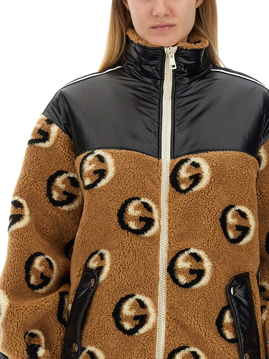 Jacquard Pattern Zipper Jacket in Luxurious Wool