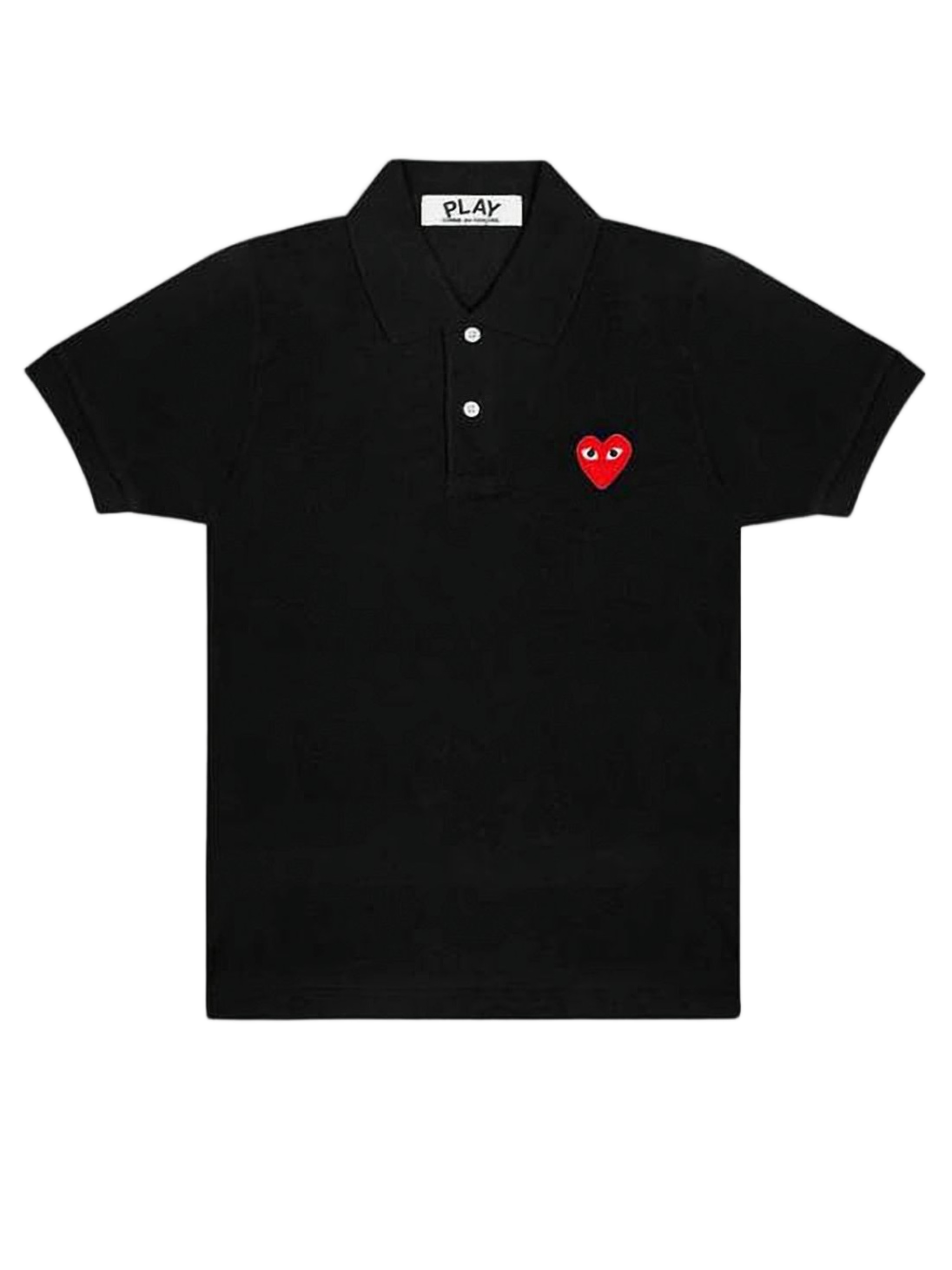 Short-Sleeve Polo Shirt with Heart Emblem