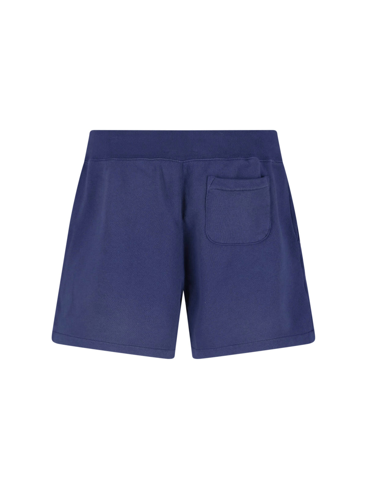 Blue Drawstring Embroidered Logo Shorts
