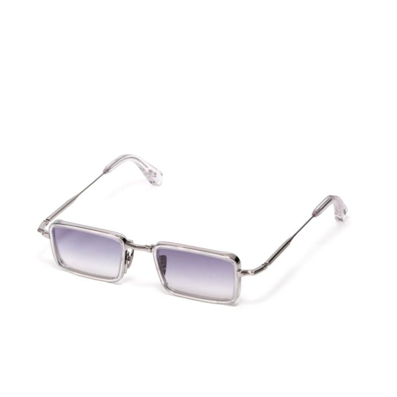 Gradient Rectangular Sunglasses with Metallic Arms