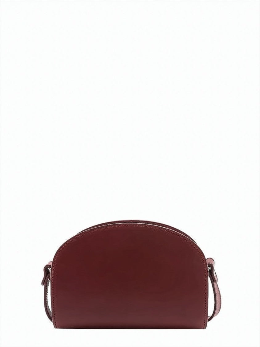 Semi-Circular Shoulder Bag with Adjustable Strap
