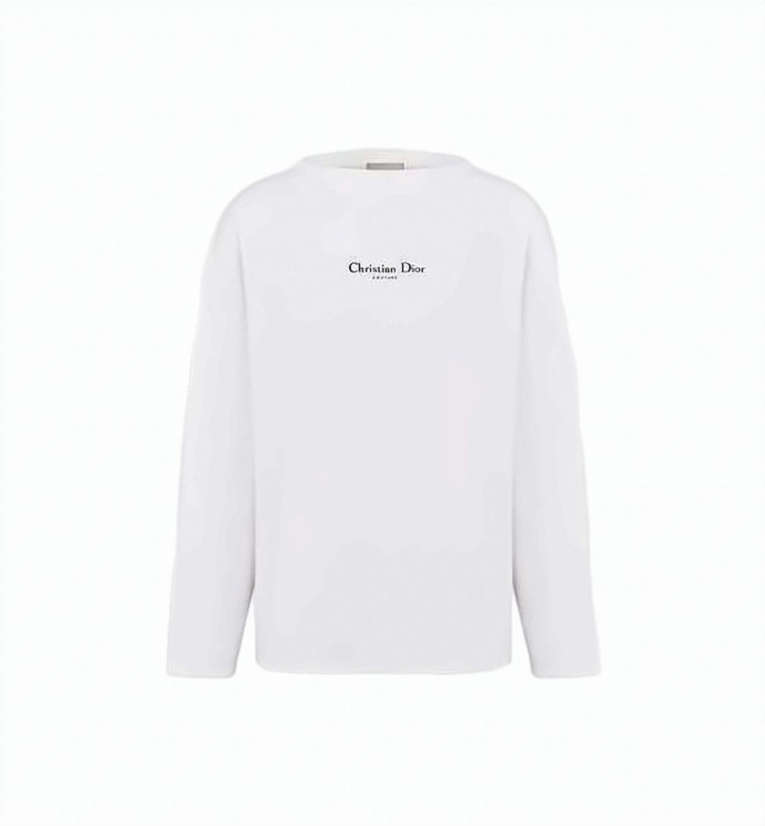 Long-Sleeve Cotton and Wool Blend Top