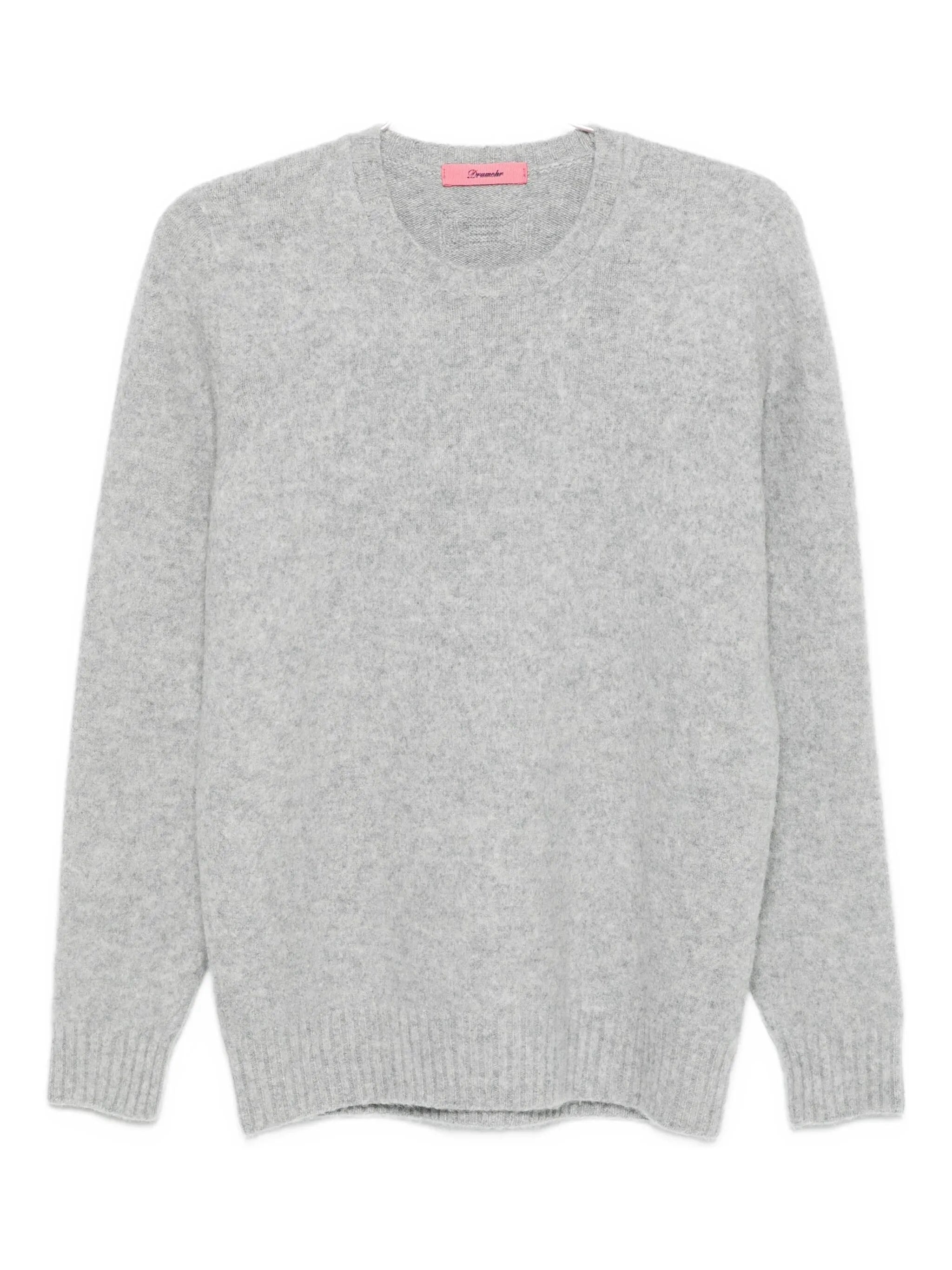 Garzato Grey Fuzzy Crewneck Sweater