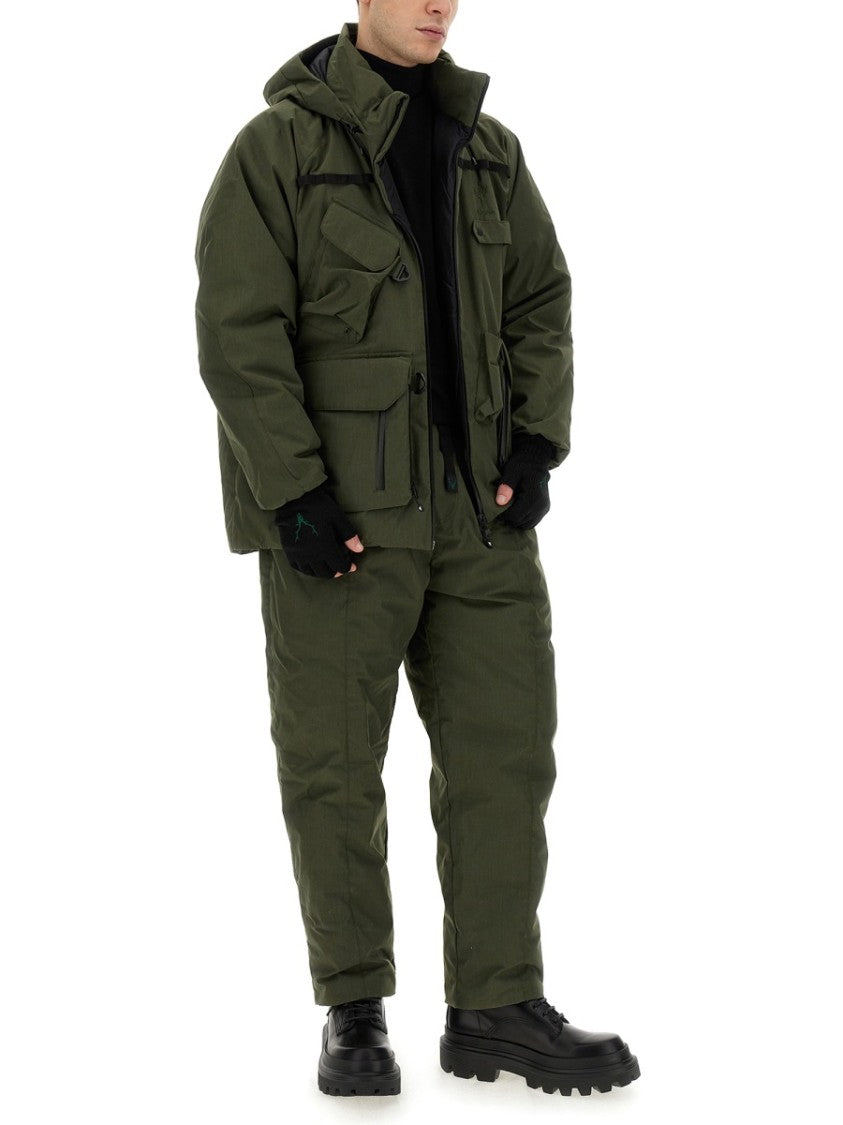 Functional Green Jacket With Utility Pockets