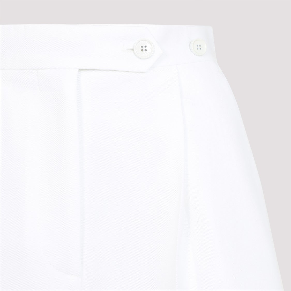Tailored White Wide-Leg Trousers