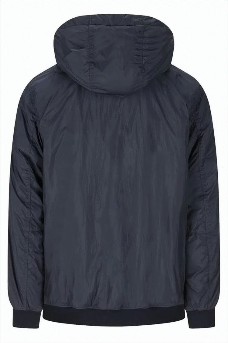 Padded Jacket with High Collar and Front Zip by Stone Island