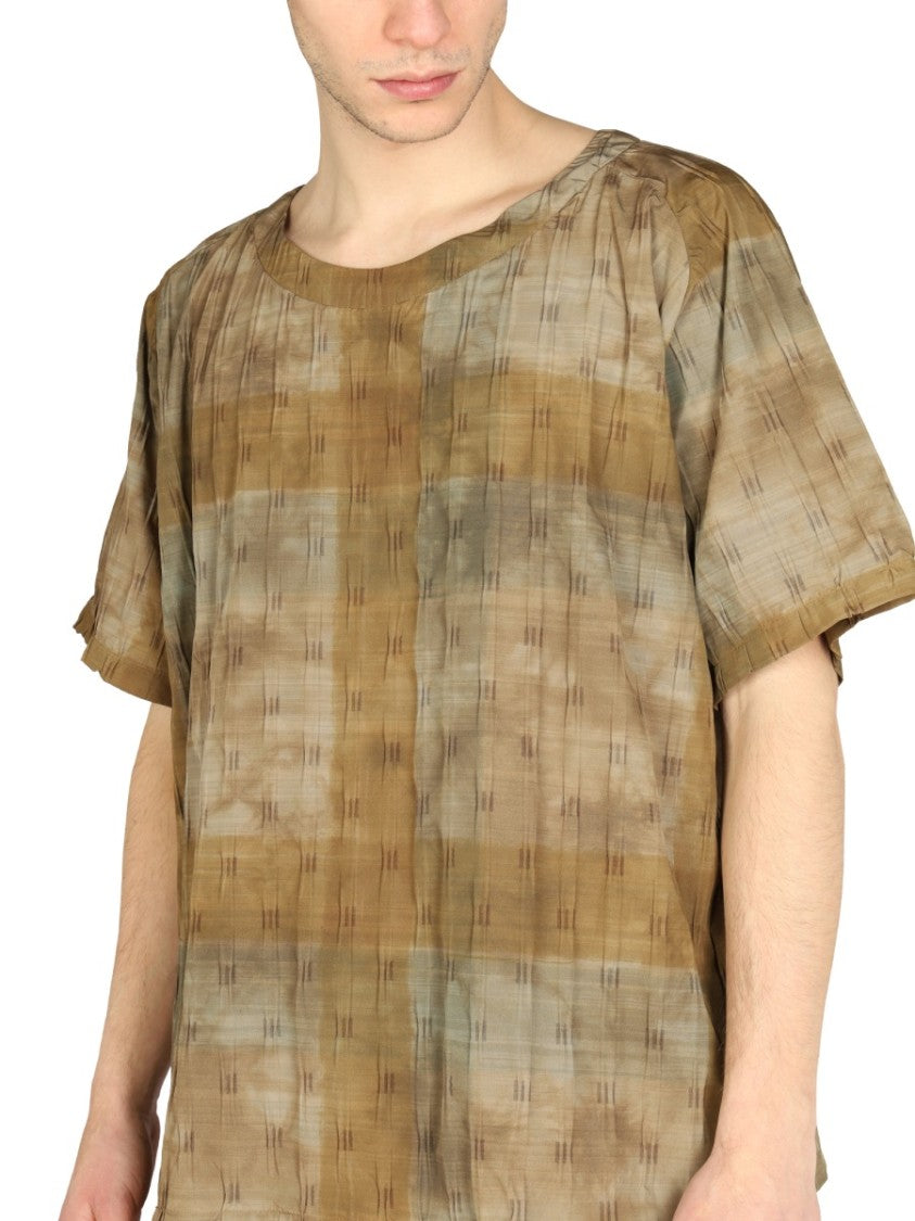 Textured Brown Boxy Fit T-Shirt