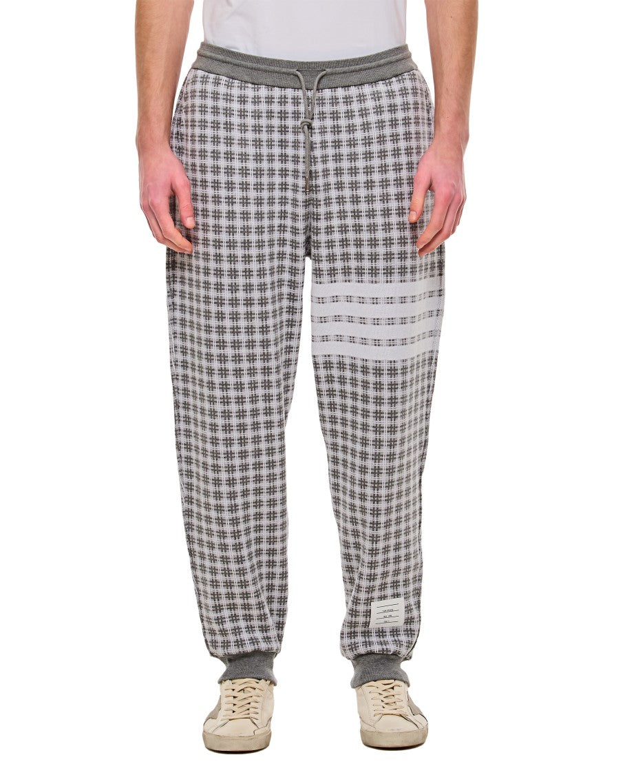 Check 4 Bar Cotton Sweatpants