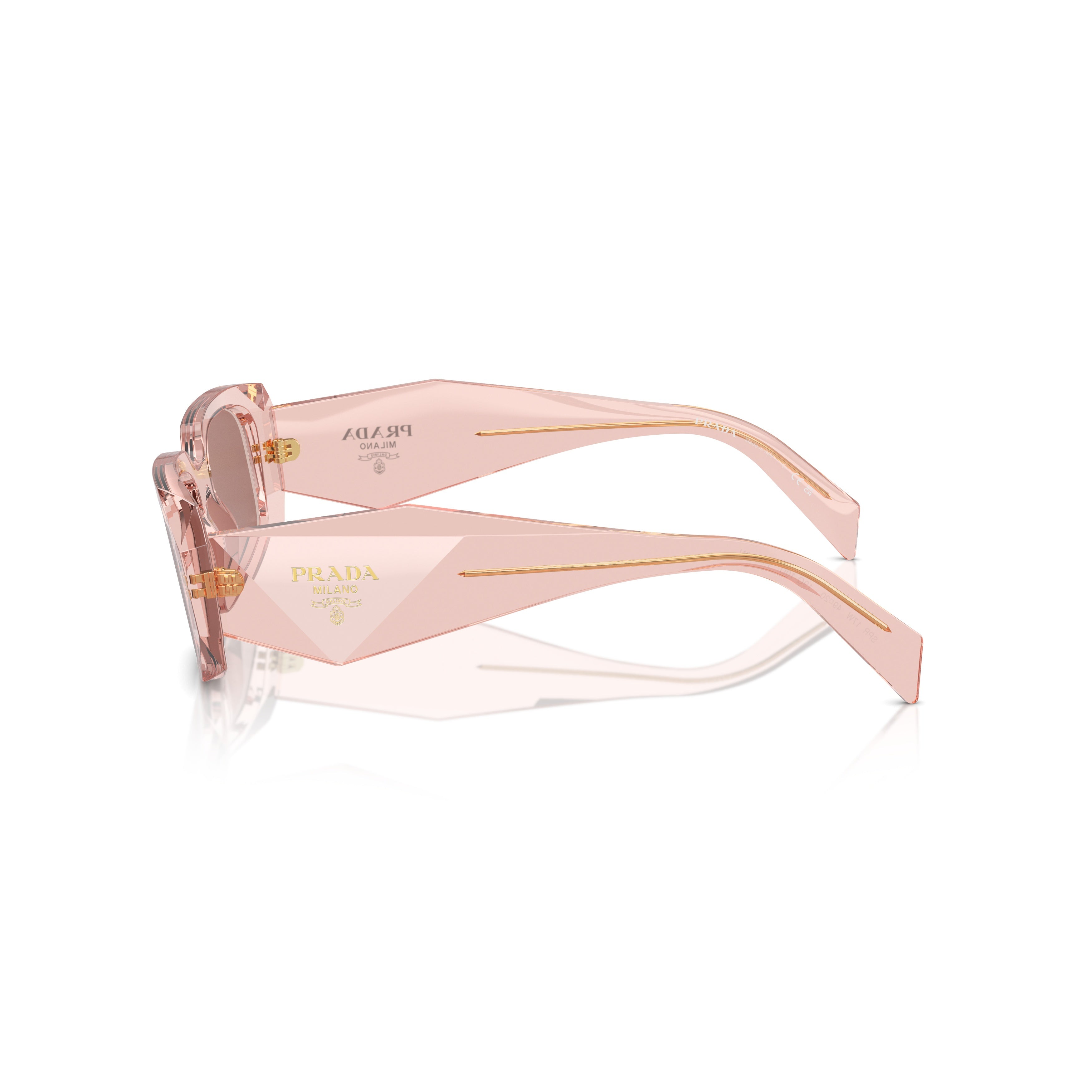 0pr 17ws Geometric Rectangular Frame Pink Acetate Sunglasses