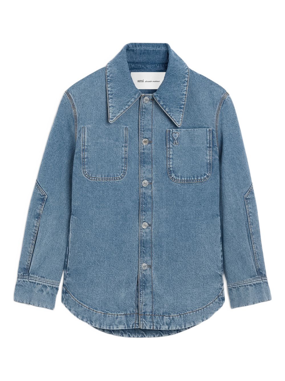 Indigo Blue Denim Shirt with Chest Pocket