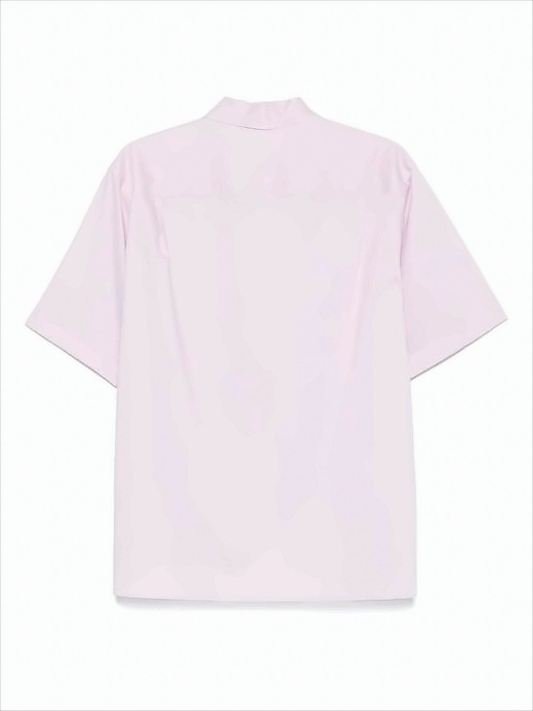 Boxy Short-Sleeved Shirt with Classic Collar