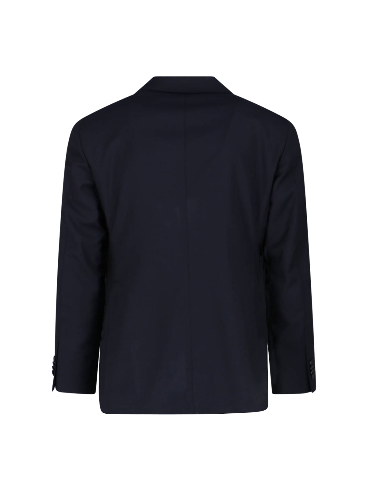 Single-Breasted Blue Wool Suit, Dark Shade
