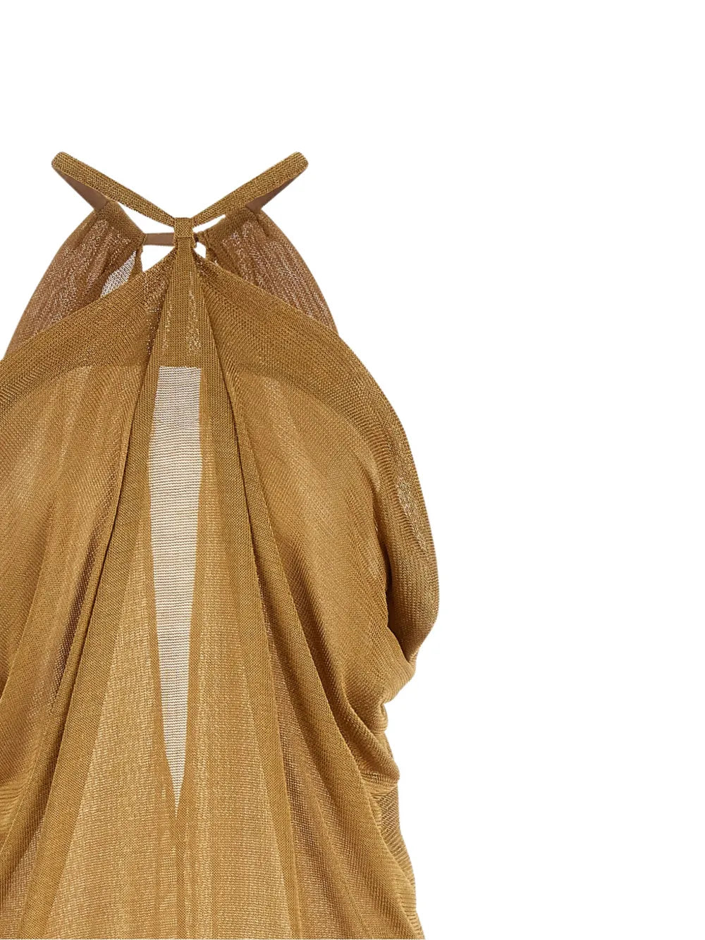 Flowing Maxi Dress with Halter Neckline and Keyhole Detail