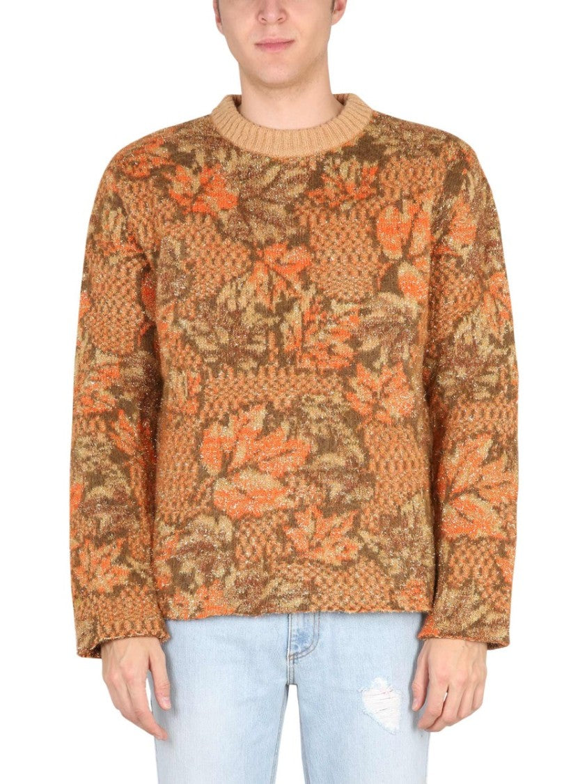 Textured Jacquard Knit Sweater