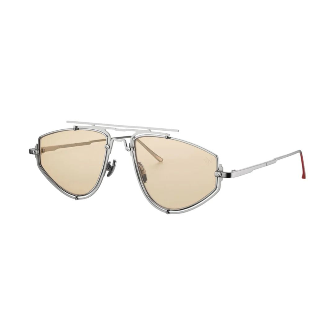 Caden Cd-2 Geometric Silver Frame Sunglasses