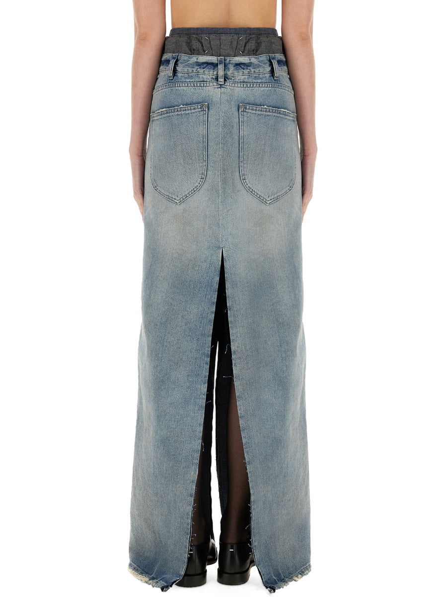 "Anonymity Of The Lining" Denim Skirt