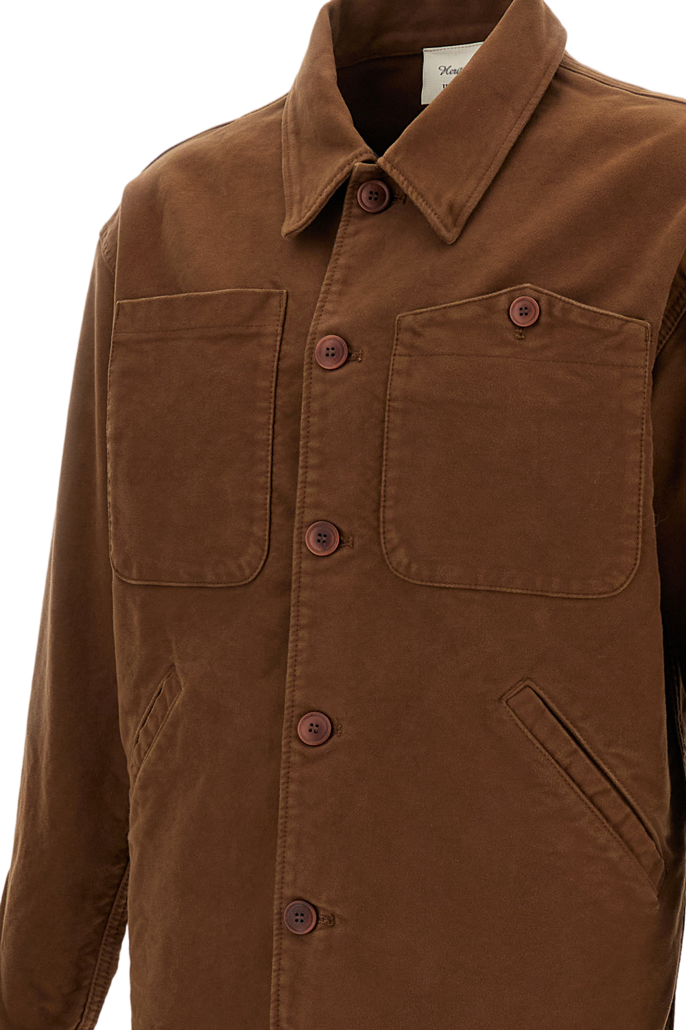 Brown Button-Down Shirt With Tailored Fit