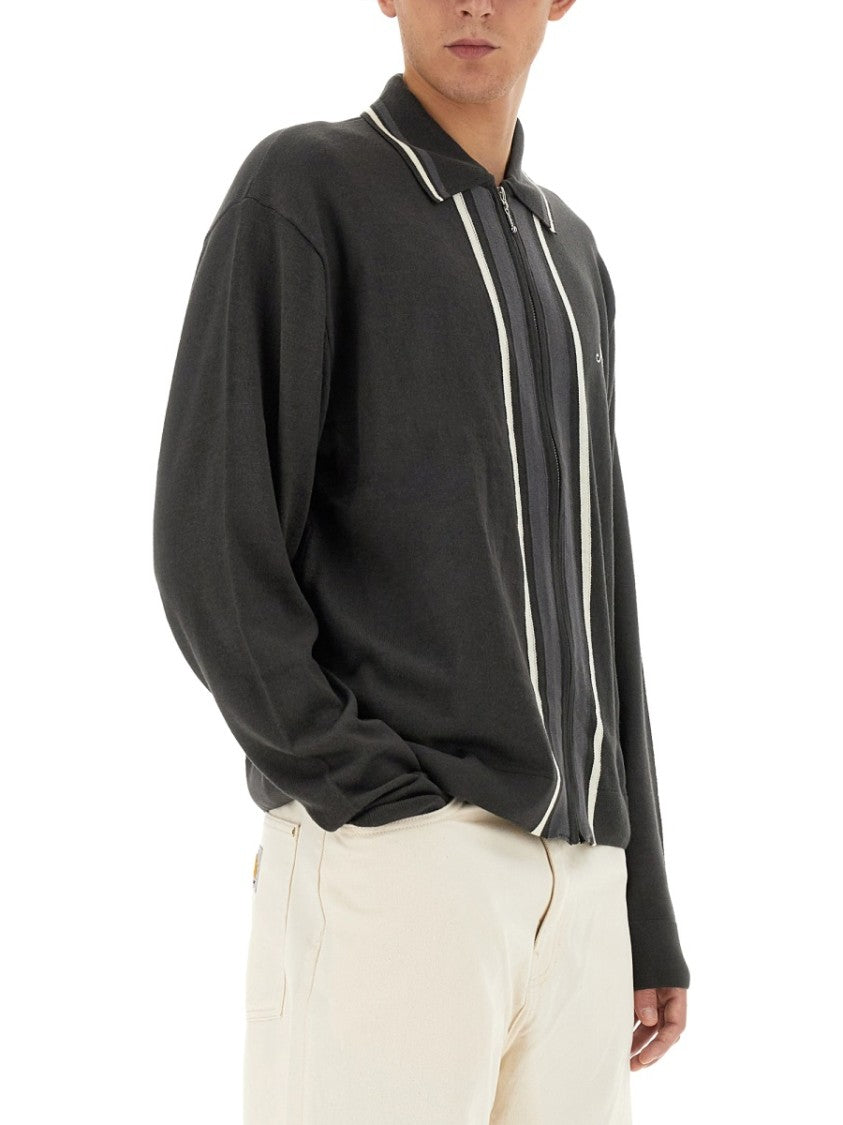 Zip-Up Grey Sweater