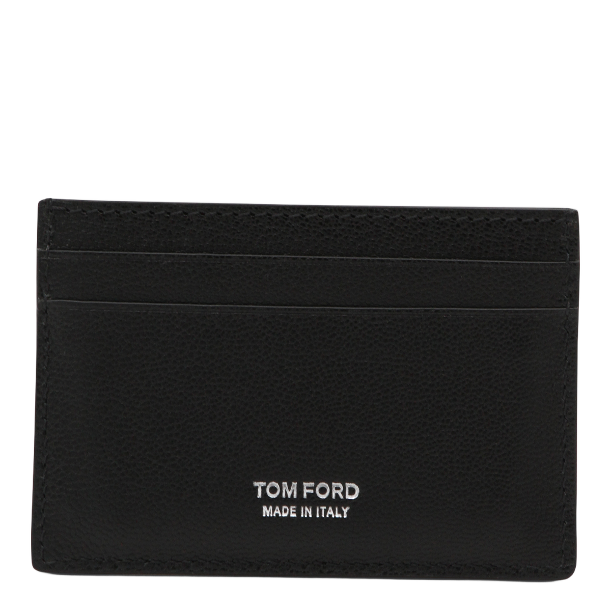 Compact Cardholder Wallet in Smooth Black Leather