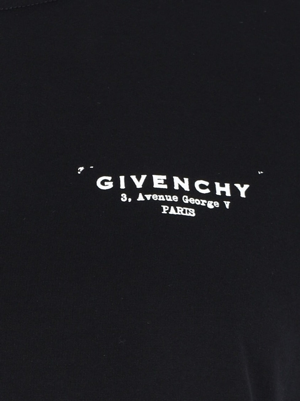 Black Cotton T-Shirt With Contrasting Logo Prints