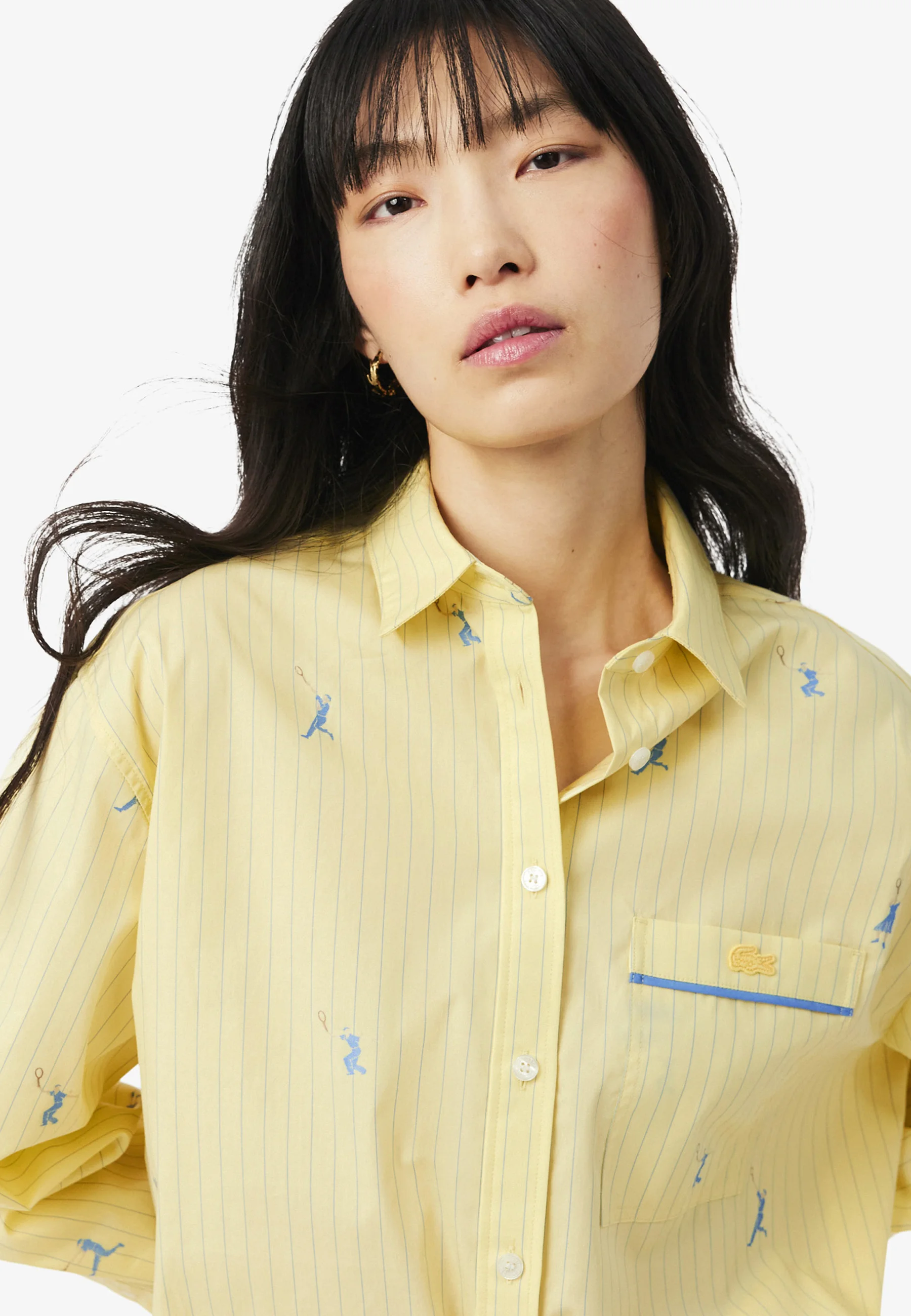Yellow Monogram Jacquard Oversized Shirt