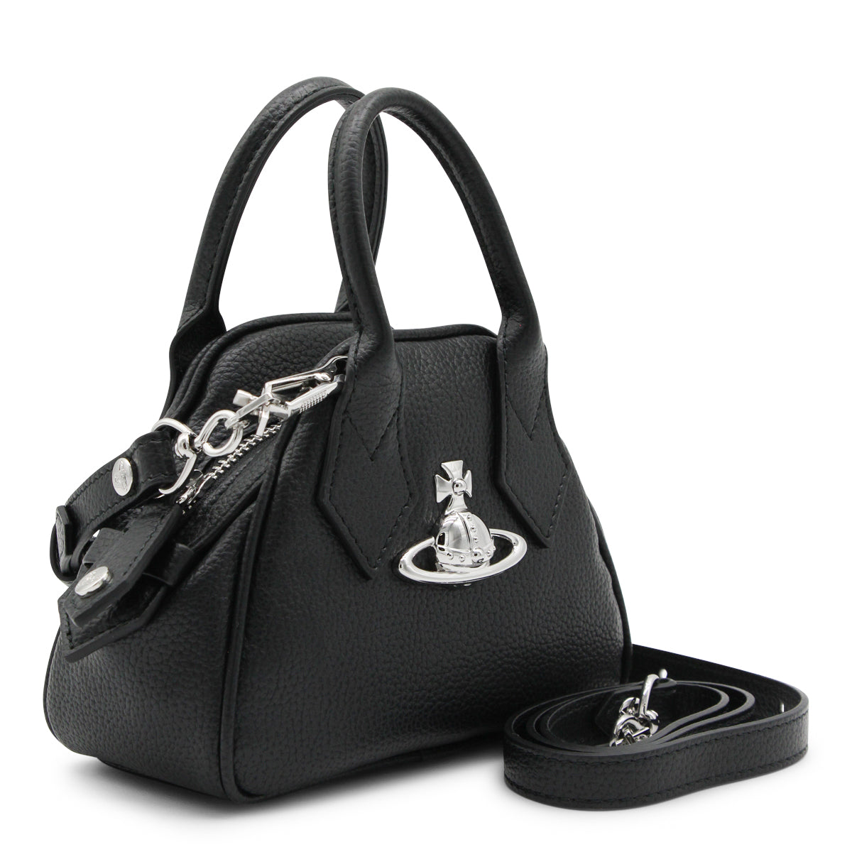Black Top Handle Bag