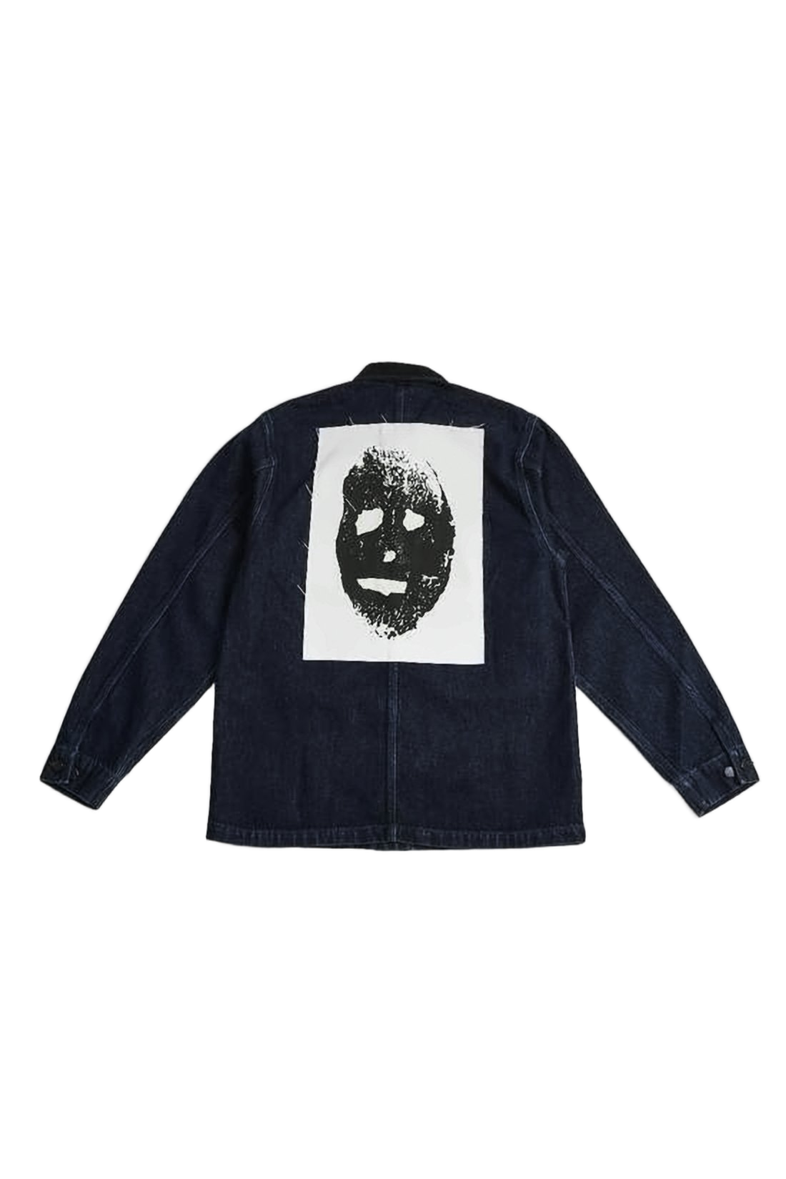 Dark Indigo Denim Jacket with Contrasting Collar