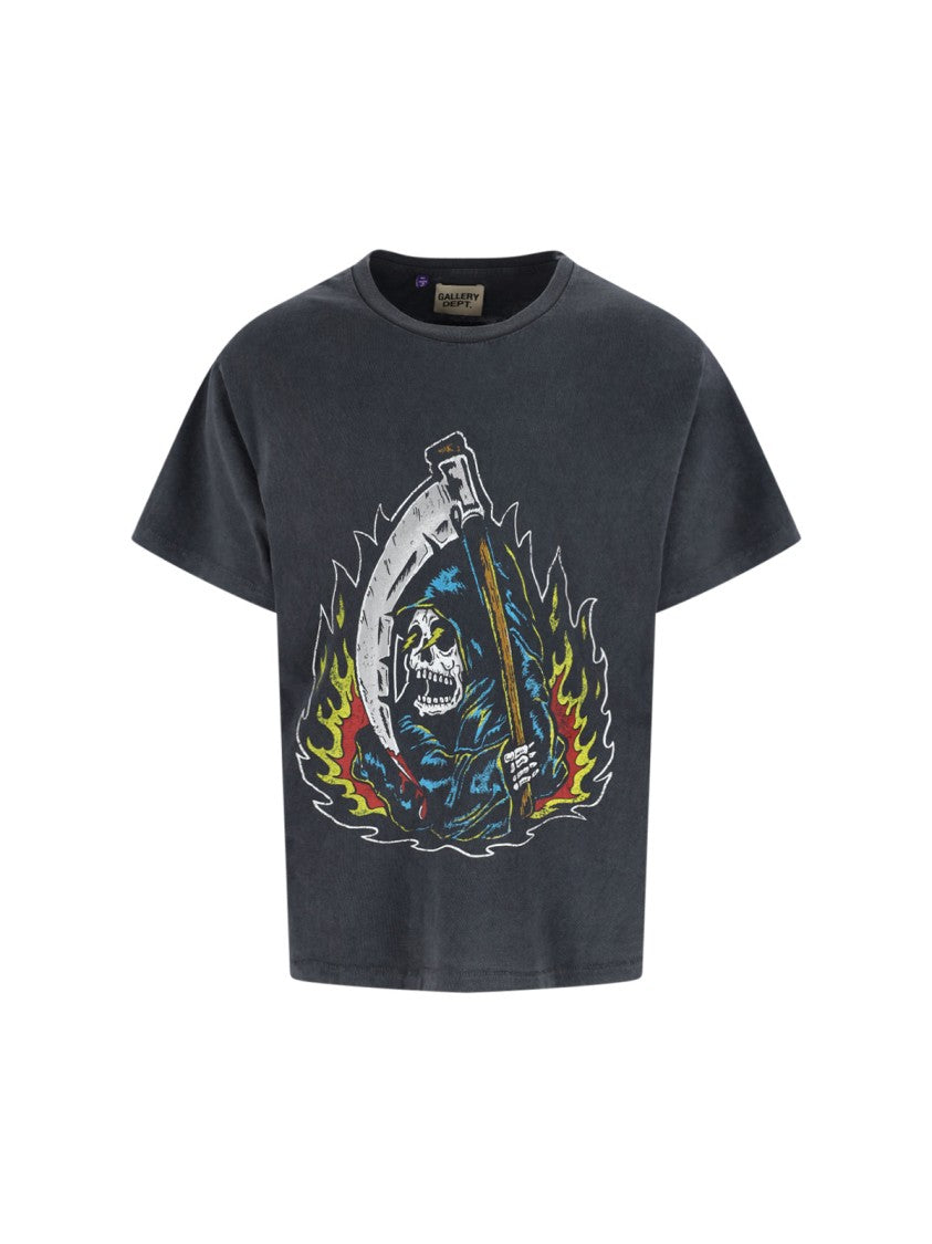 Minimalist Black T-Shirt With Round Neckline And Short Sleeves