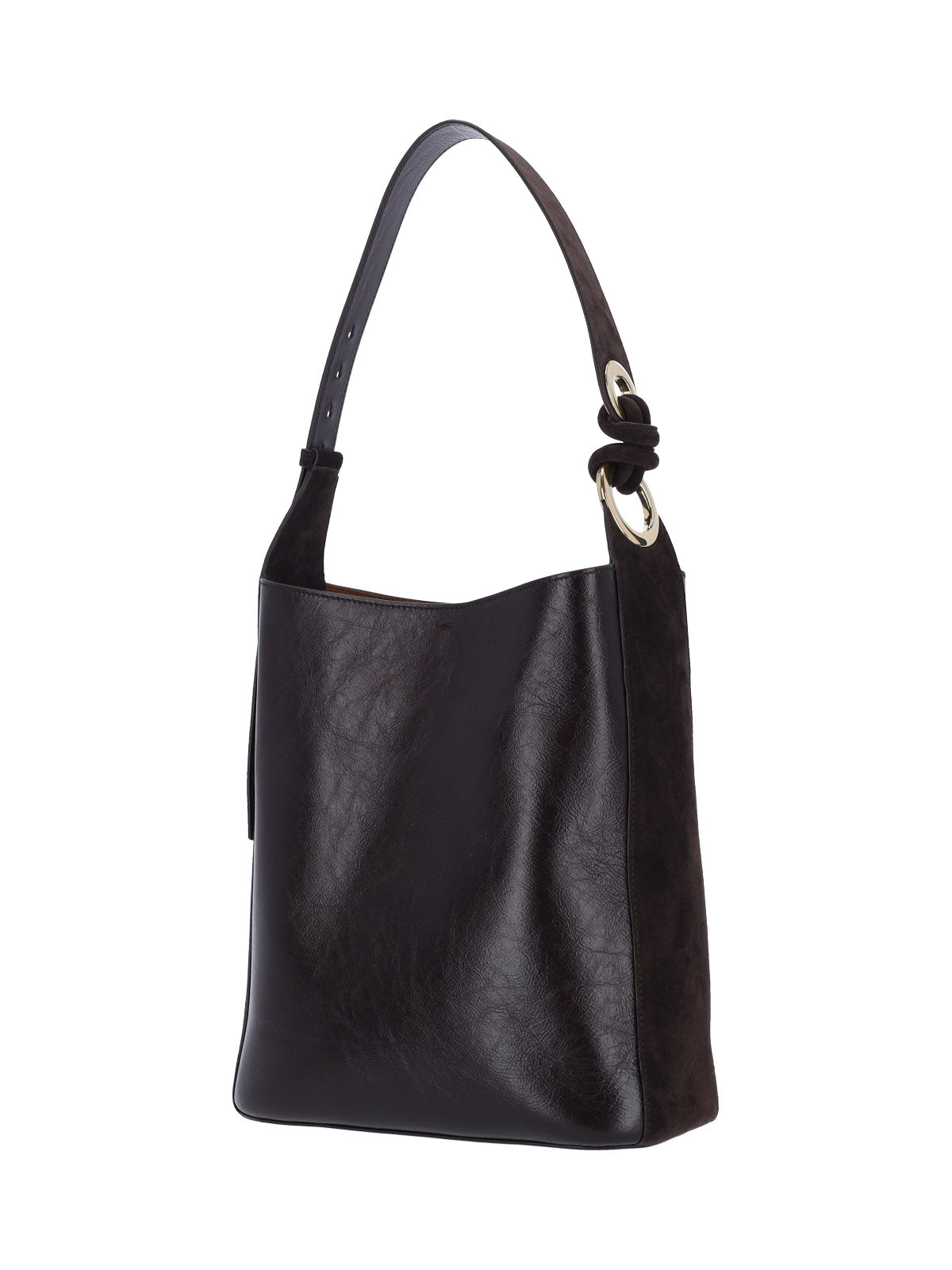 "Ringo Chesterfield" Shoulder Bag In Brown Calfskin