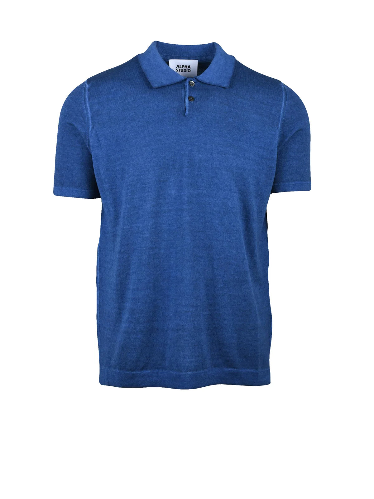 Indigo Cotton Knit Polo