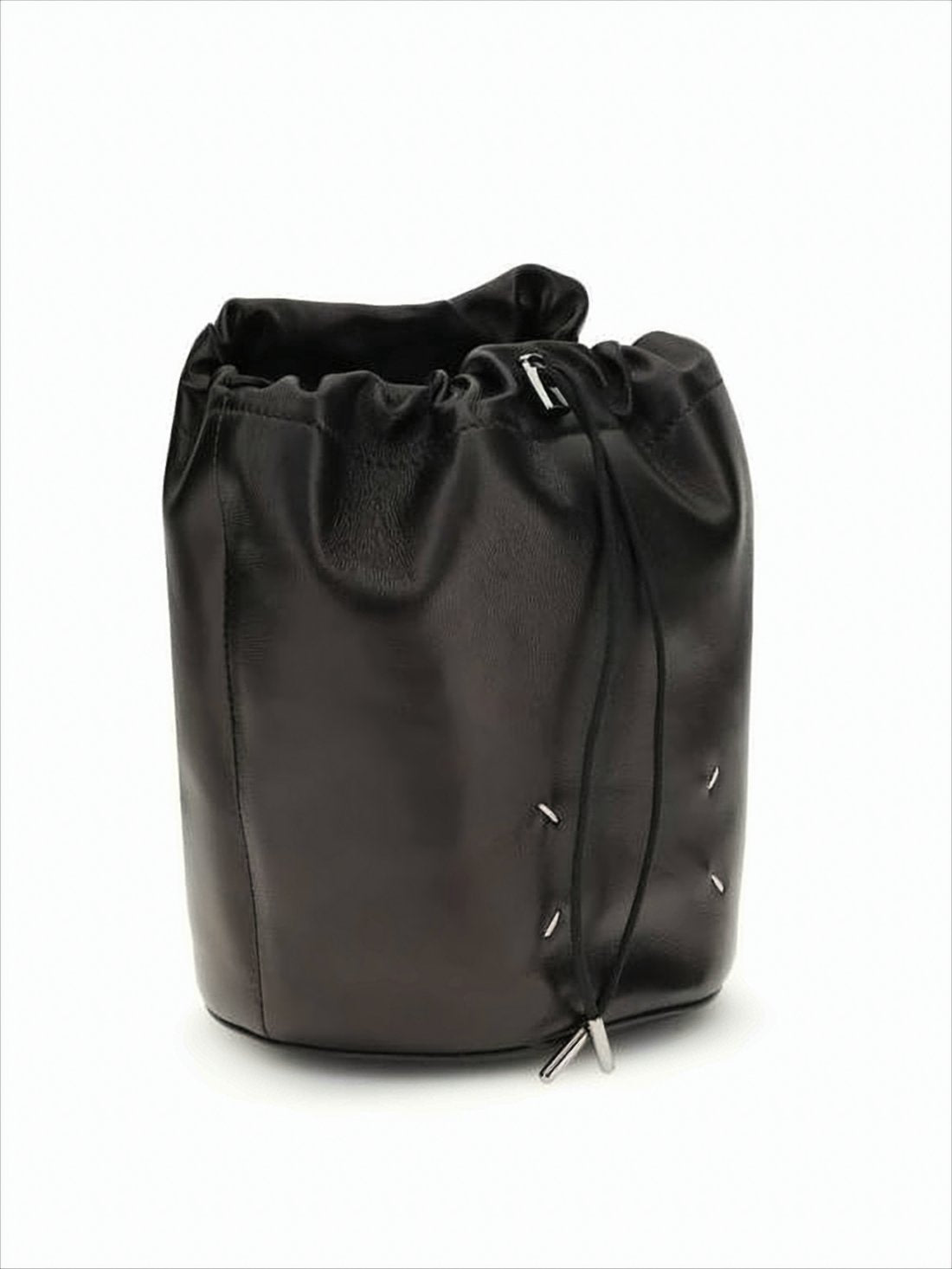 Bucket-Style Shoulder Bag with Drawstring Closure