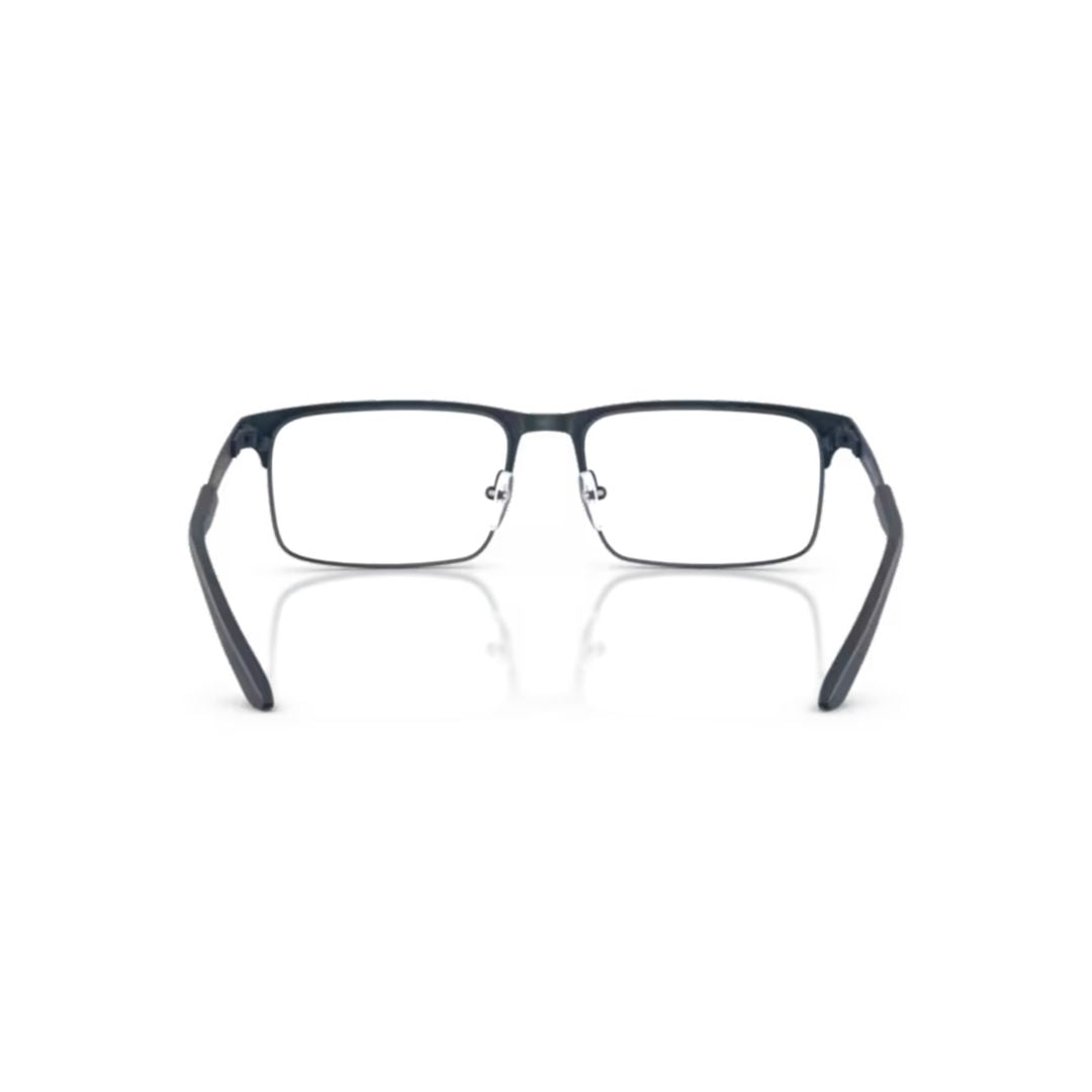 0ea1170 Rectangular Black Matte Metal Eyeglass Frames with Adjustable Nose Pads