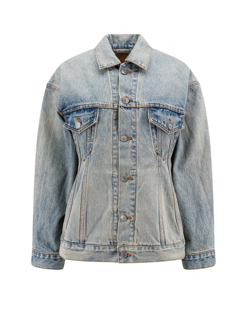 Hourglass Jacket With Classic Collar And Long Sleeves