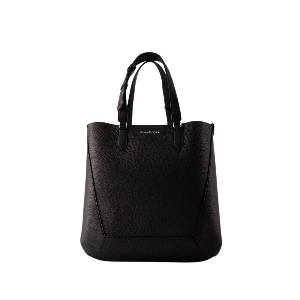 The Edge Medium Shopper Bag - Leather - Black
