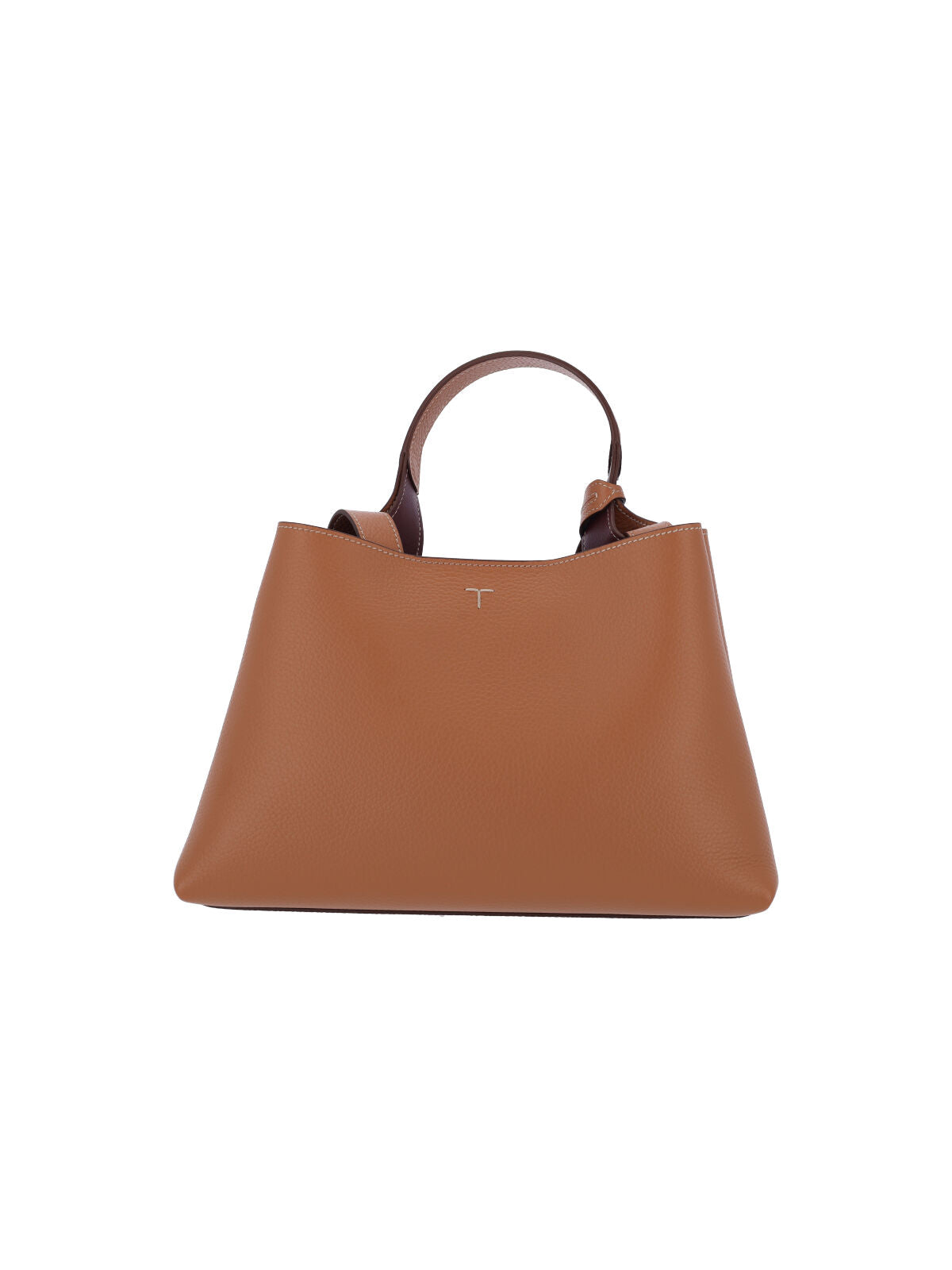 Small Handbag In Brown Hammered Calfskin
