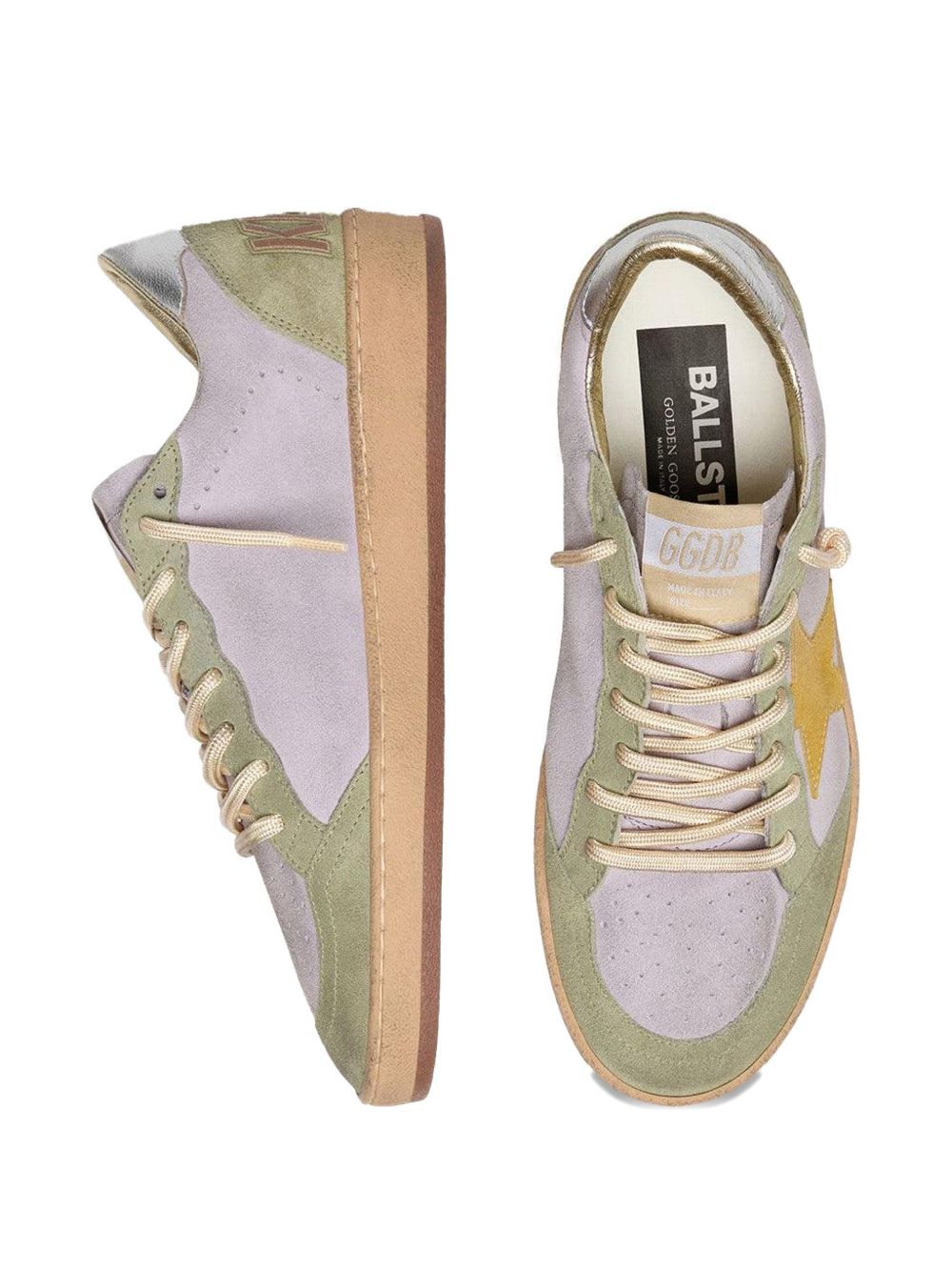 Low-Top Sneakers with Silk and Nylon Construction