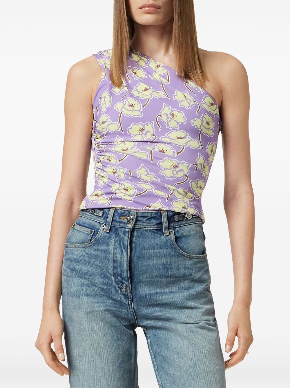 One-Shoulder Lilac Top