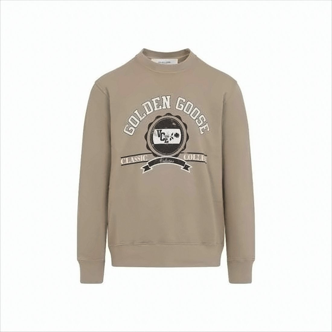 Long-Sleeve Relaxed Fit Sweatshirt with Vintage Emblem