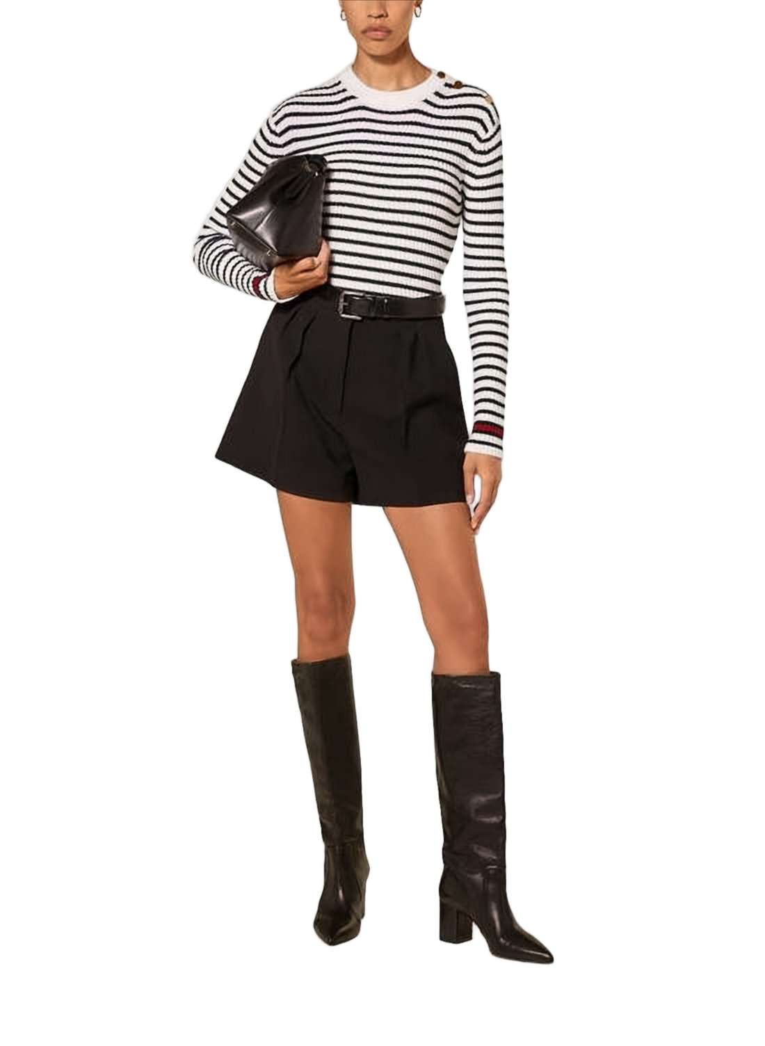 Tailored High-Waisted Shorts with Structured Silhouette