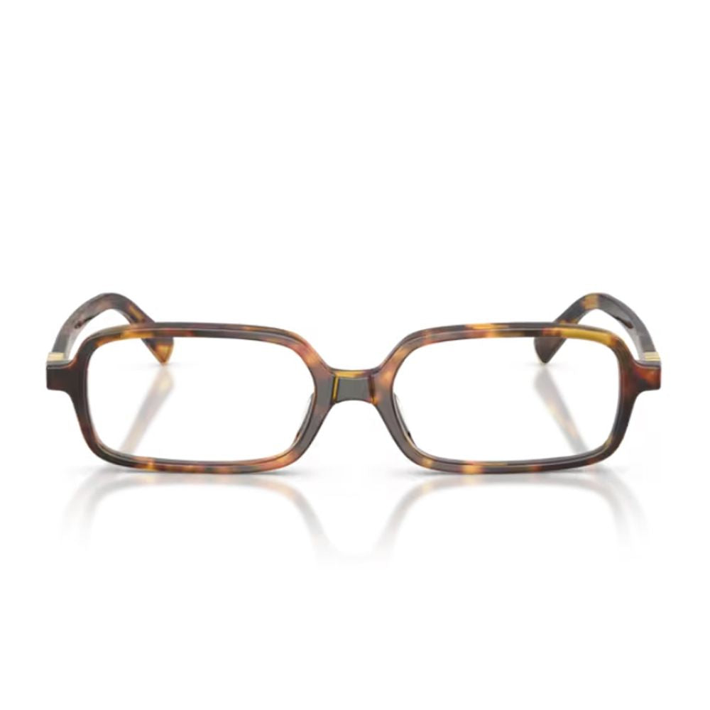 0Mu 01Yv Miu Regard Honey-Havana Acetate Rectangular Sunglasses