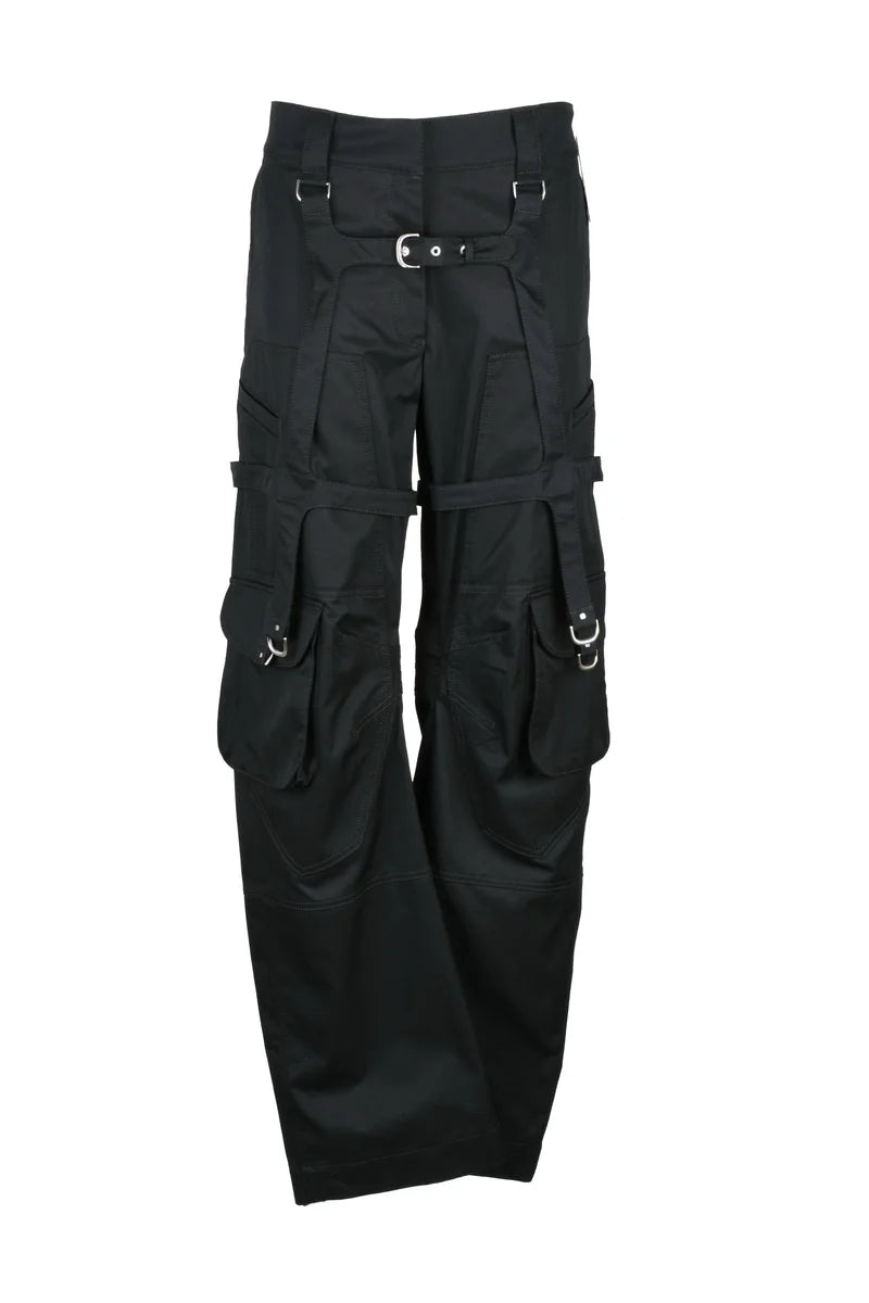 Cotton Cargo Pants - Black