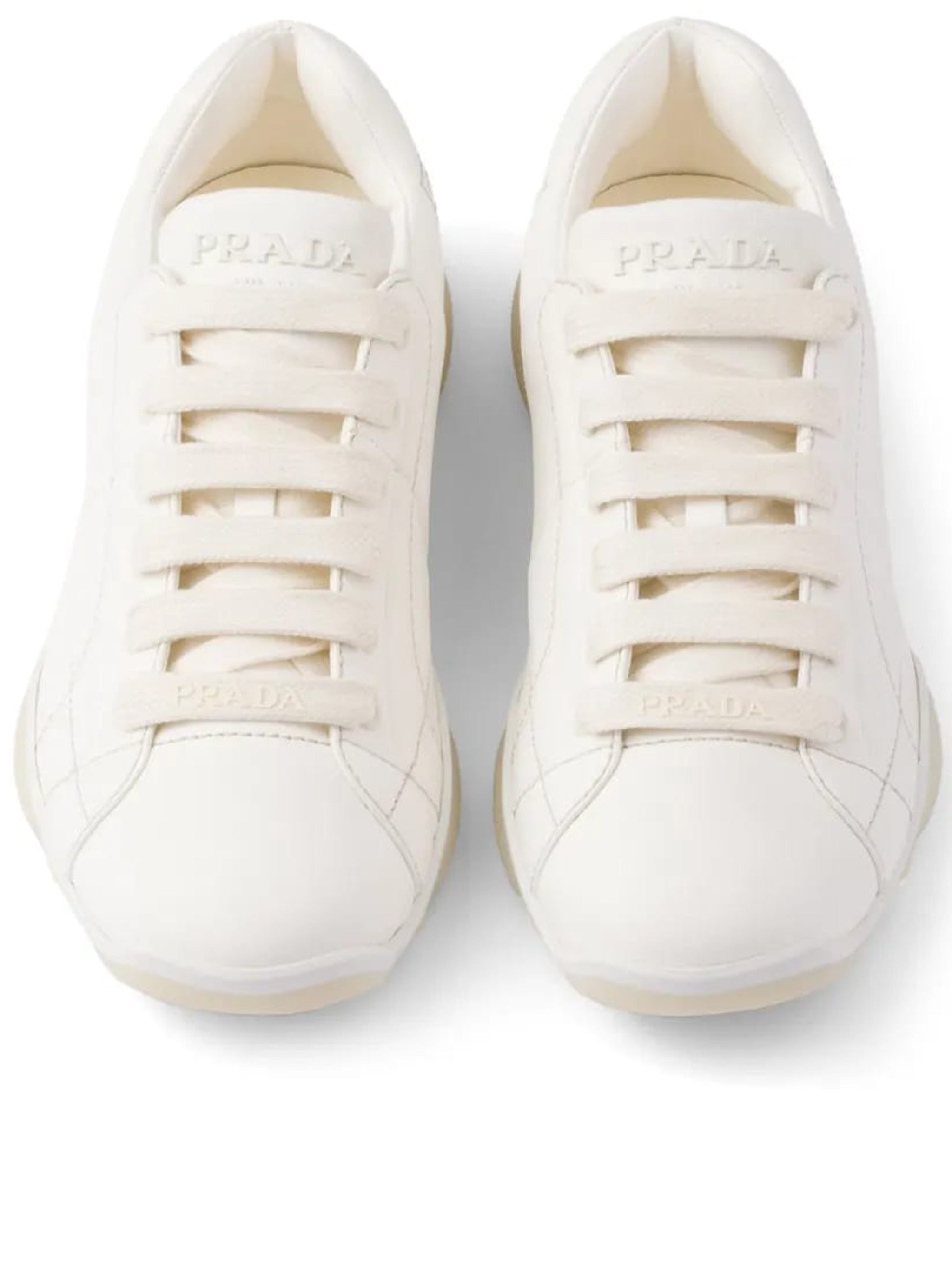 White Spin Nappa Leather Sneakers