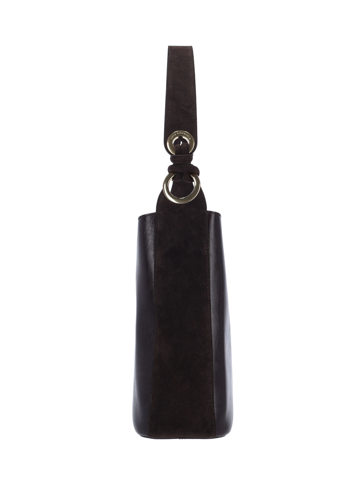 "Ringo Chesterfield" Shoulder Bag In Brown Calfskin