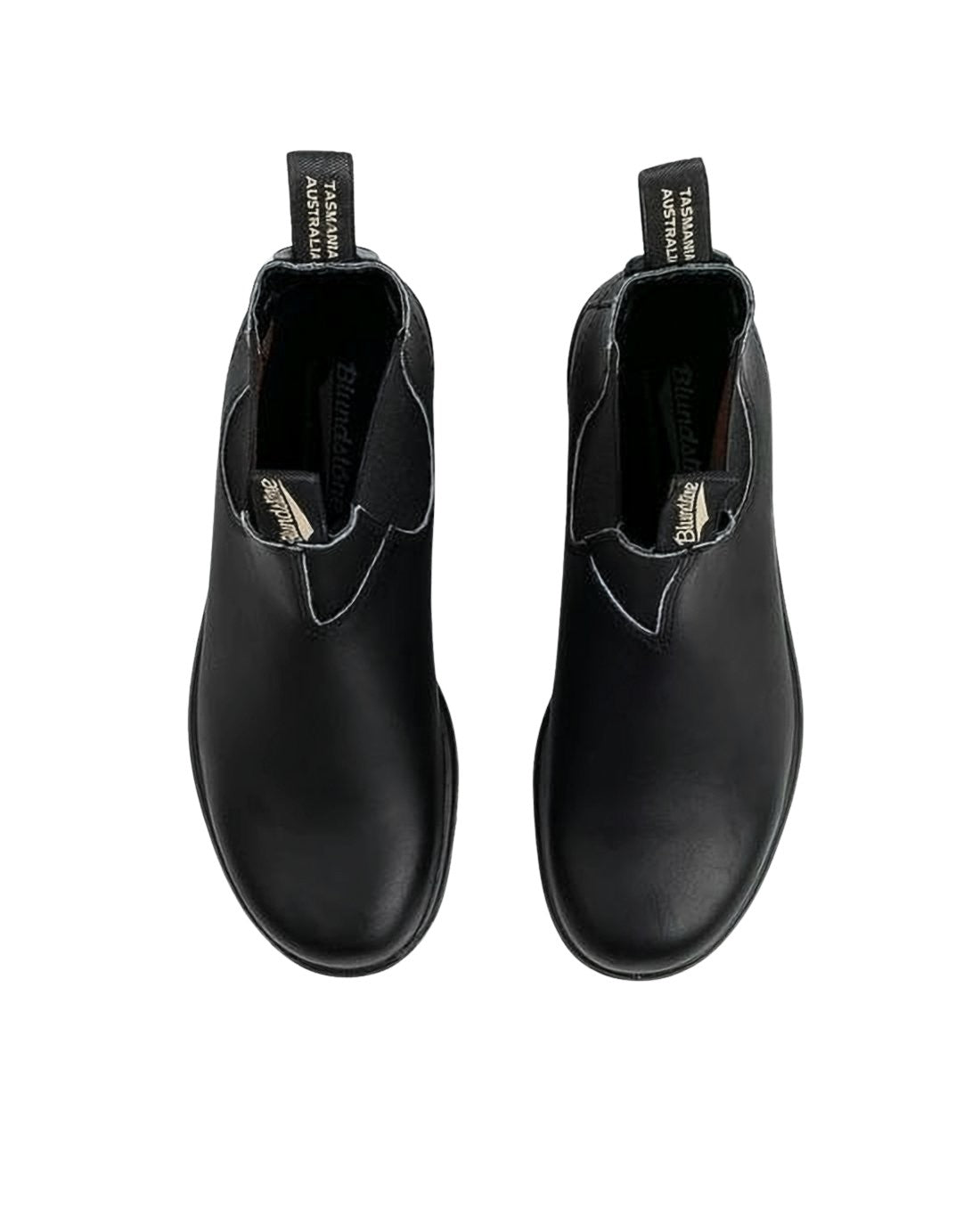 Seamless Black Leather Slip-On Boots