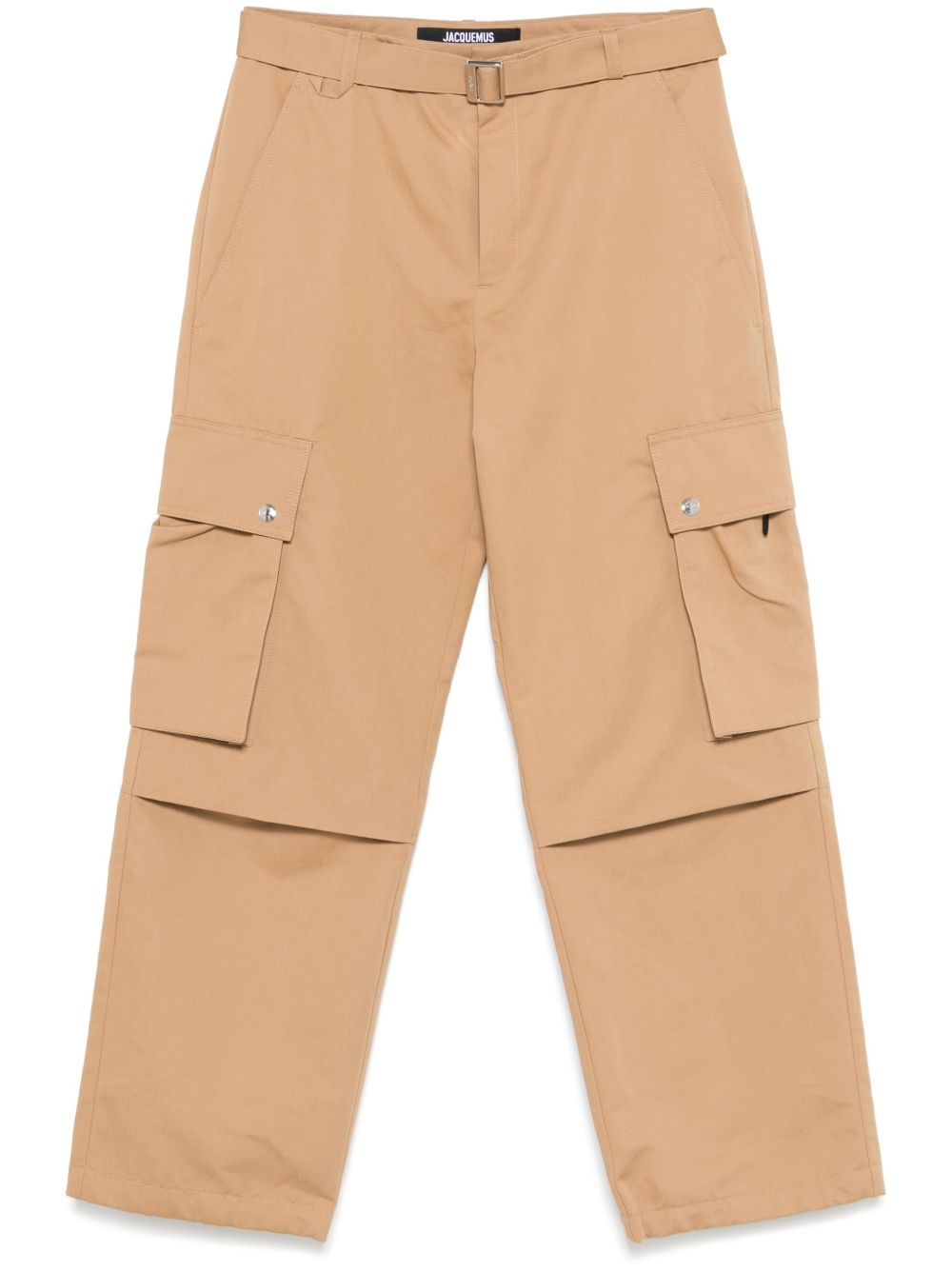 Loose-Fitting Camel Brown Shorts