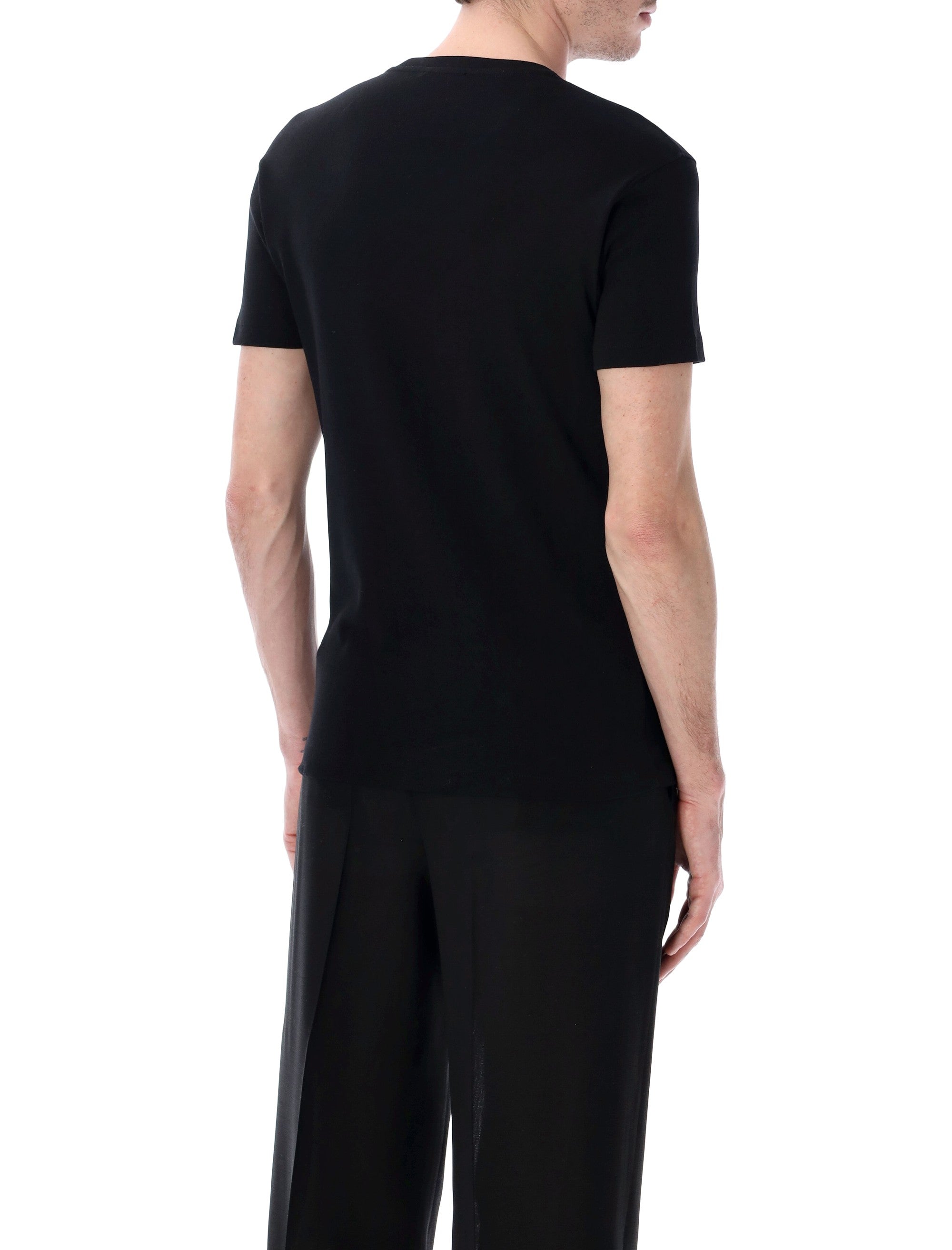 Perforated Rib Cotton T-Shirt
