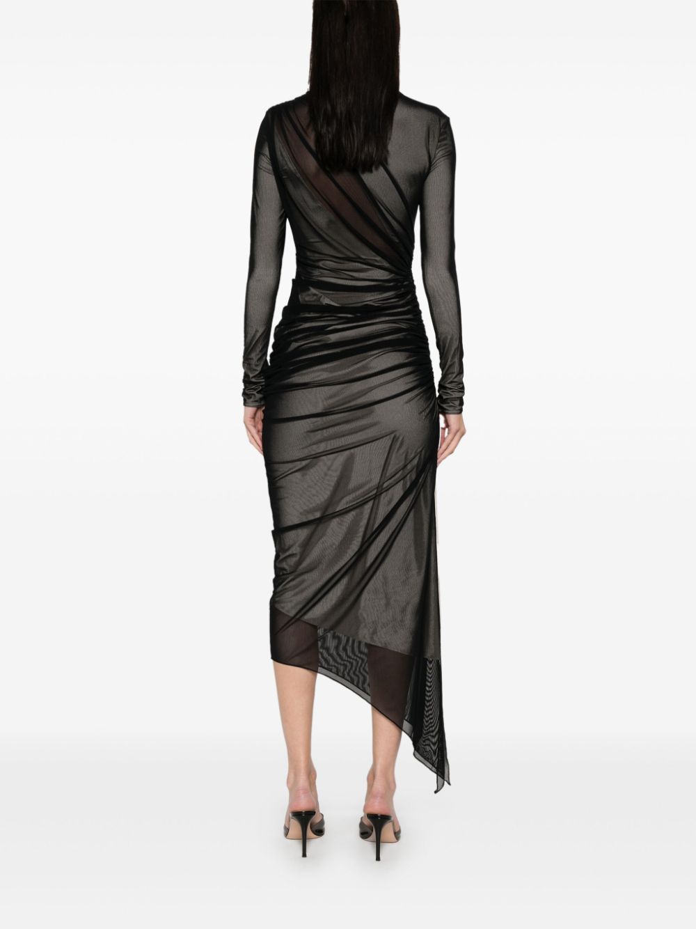 Asymmetrical Hem Midi Dress